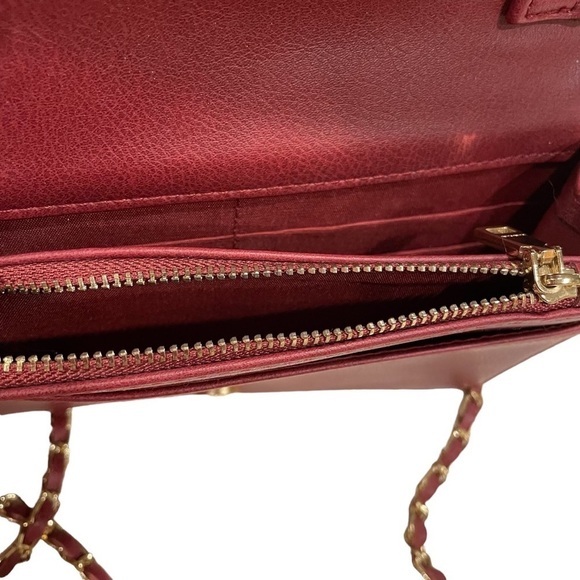 BEBE Deep Burgundy Crossbody Purse. - Picture 5 of 8
